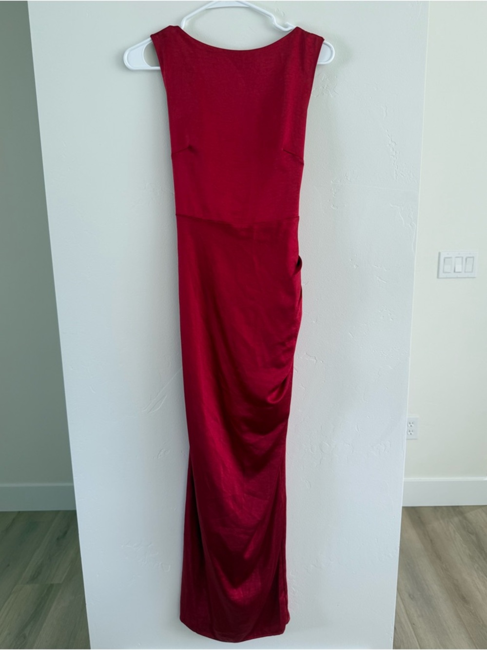 Saints & Secrets Satin Maxi Dress Red - Picture 5 of 8